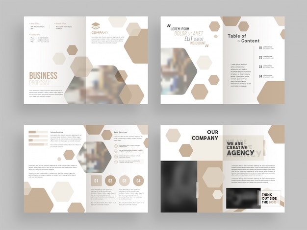 Business brochure cover pages design.