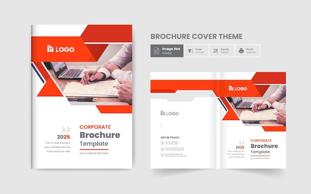 Business brochure cover theme design template creative and colorful brochure