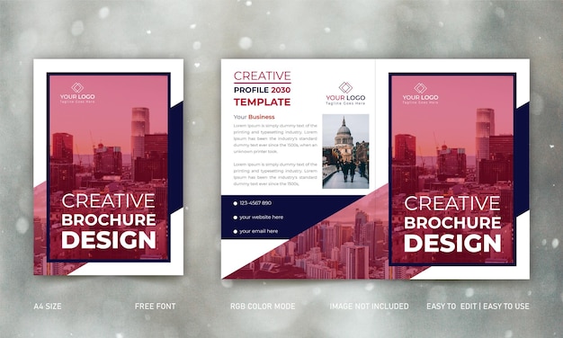 Business brochure design template premium vector