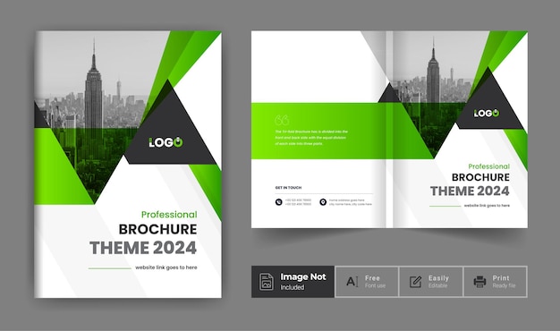 Business brochure design template theme company profile cover page presentation