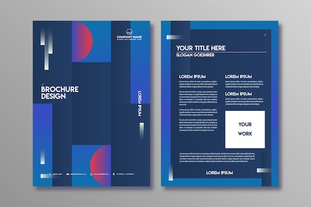 Vector business brochure design template