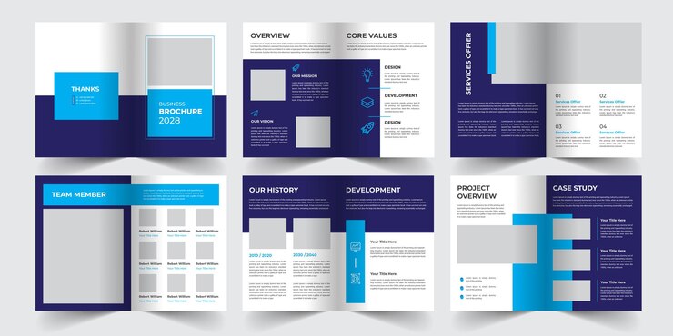 Vector business brochure design template