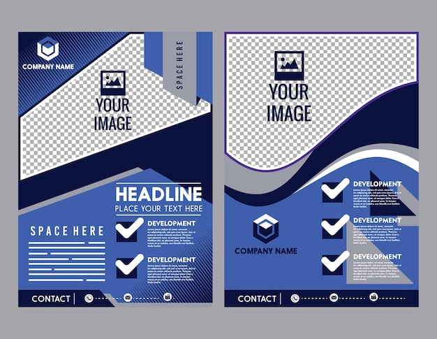 Business brochure flyer design, Vector illustration