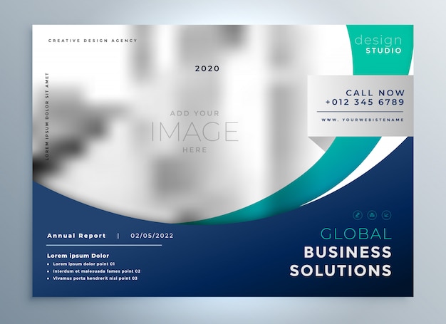 Vector business brochure flyer modern presentation background