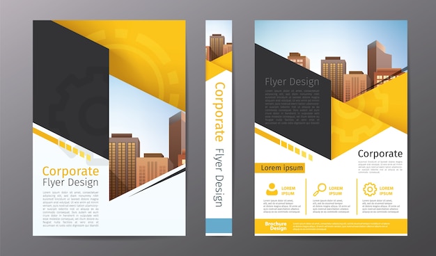Vector business brochure or flyer template; annual report or book cover layout