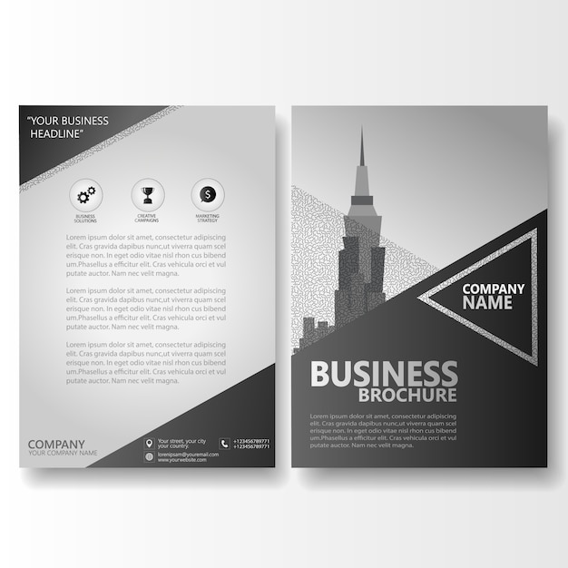 Vector business brochure flyer