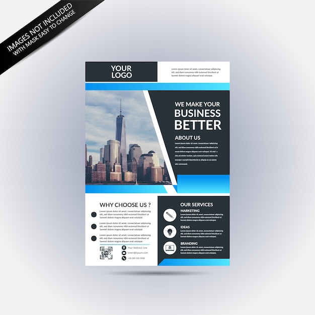 Business brochure mockup design