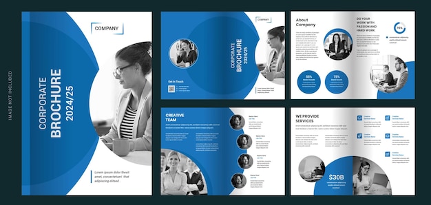 Vector business brochure pages template