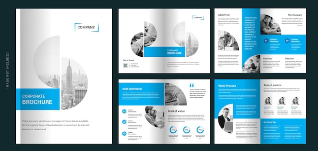 Vector business brochure pages template