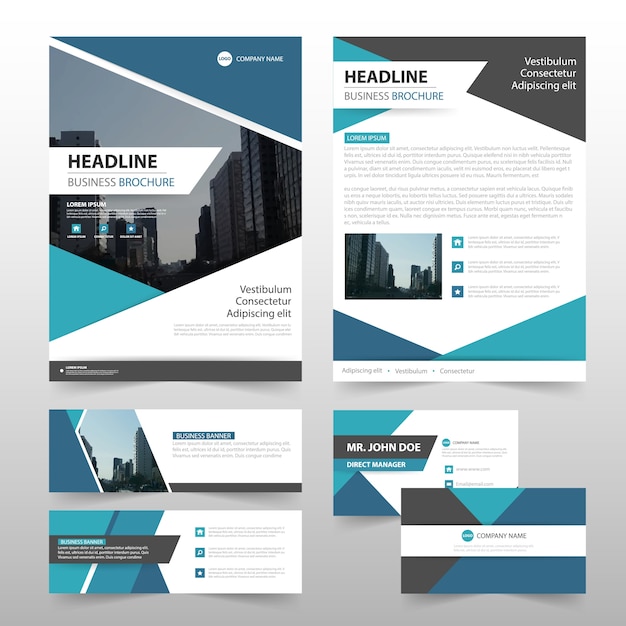 Vector business brochure sjabloon