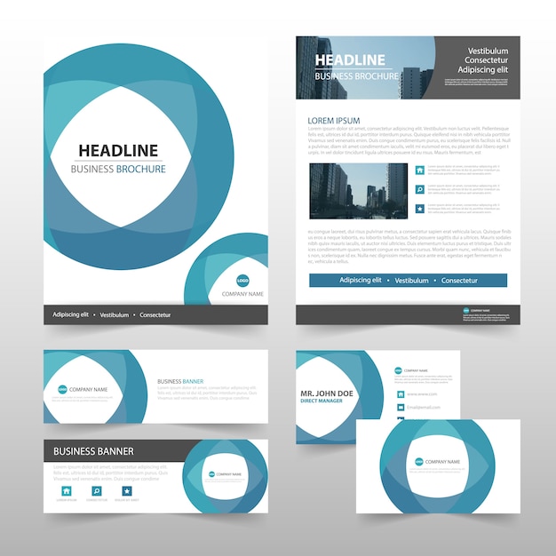 Vector business brochure sjabloon