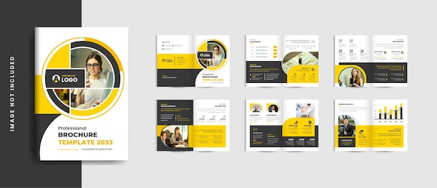 Business brochure template design and company profile template layout