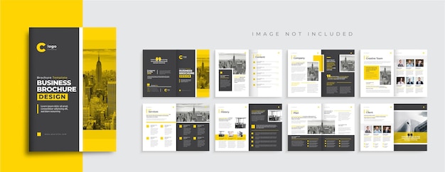 Дизайн шаблона бизнес-брошюры Дизайн макета корпоративного профиля компании