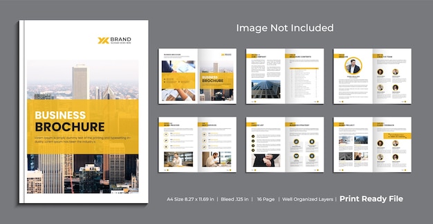 Business brochure template design, Minimalist Multipage brochure template design