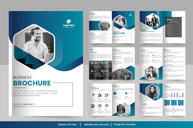 Business brochure template layout design minimal business brochure template design