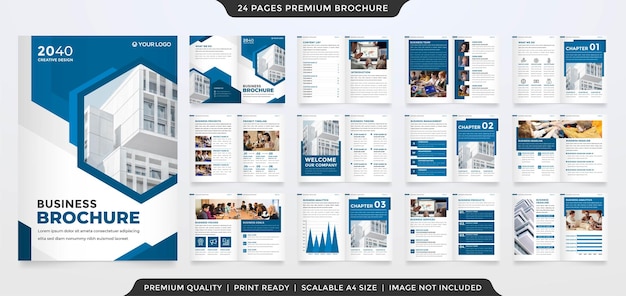 Vector business brochure template premium style