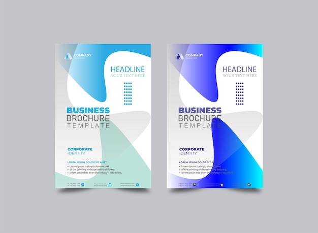 Business brochure template with space for text