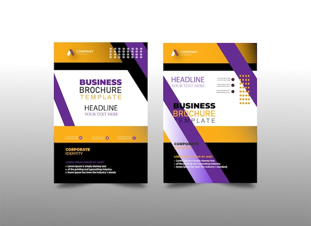 Business brochure template with space for text