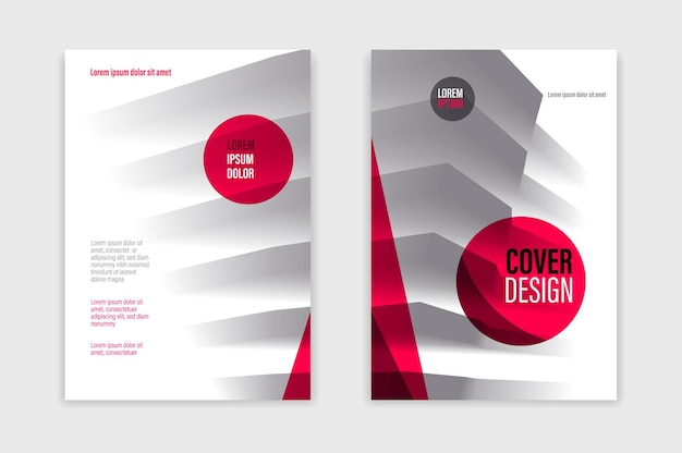 Vector business brochure with office building structure vector template, front and back pages, modern flyer leaflet or annual report, cover or presentation a4 format corporate trendy style.