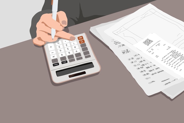 business budgeting border background aesthetic job illustration vector