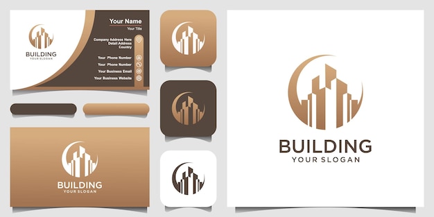 Business building construction logo design inspiration.