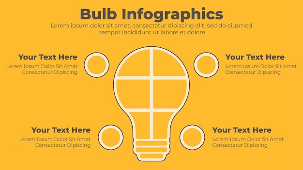 Business bulb infographic template