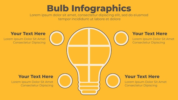 Vector business bulb infographic template