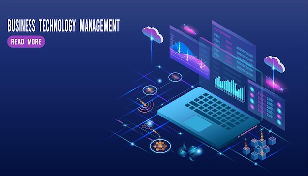 Tecnologia business by cloud computing per l'analisi aziendale