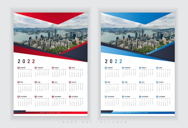 Business calendar template 2022 premium vector