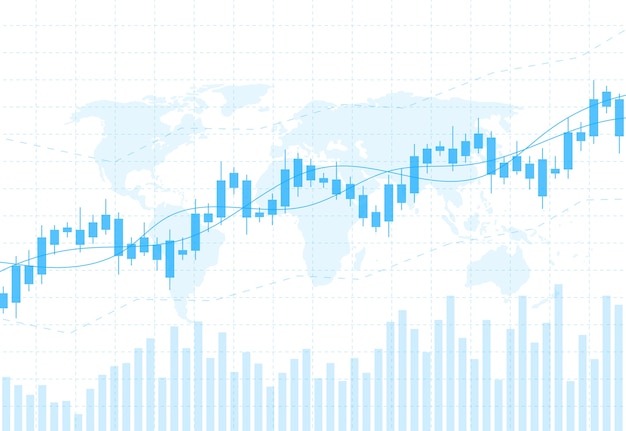 ベクトル 株式市場のビジネスキャンドルスティックグラフチャート