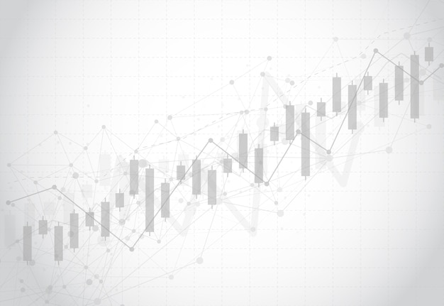 Business candle stick graph chart of stock market investment trading on dark background de