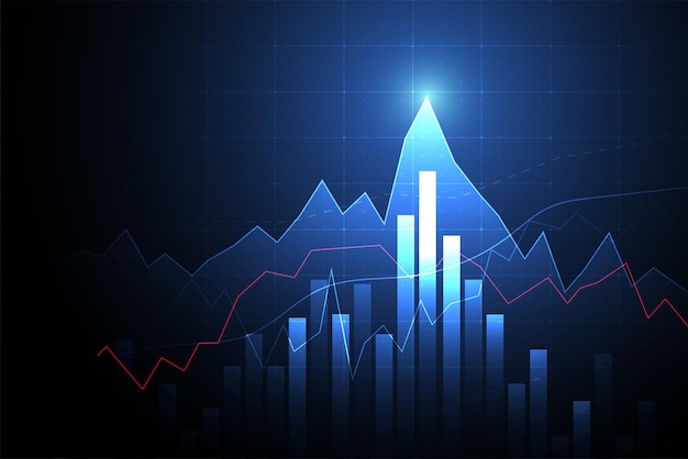 Vector business candle stick graph chart of stock market investment trading on white background design bullish point trend of graph vector illustration