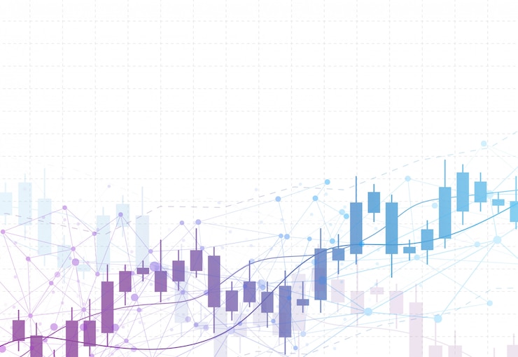 Vector business candle stick graph chart of stock market investment