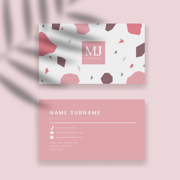 Vector business card and abstract background