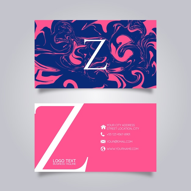 Business card abstract paint