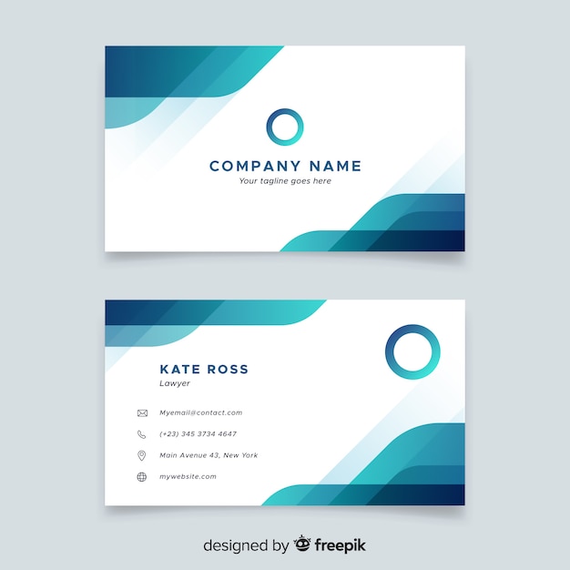 Business card in abstract style