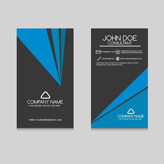 Business Card Blue Color