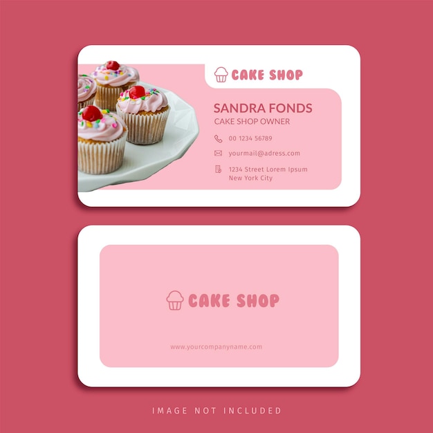 Vector business card cake shop modern professional template