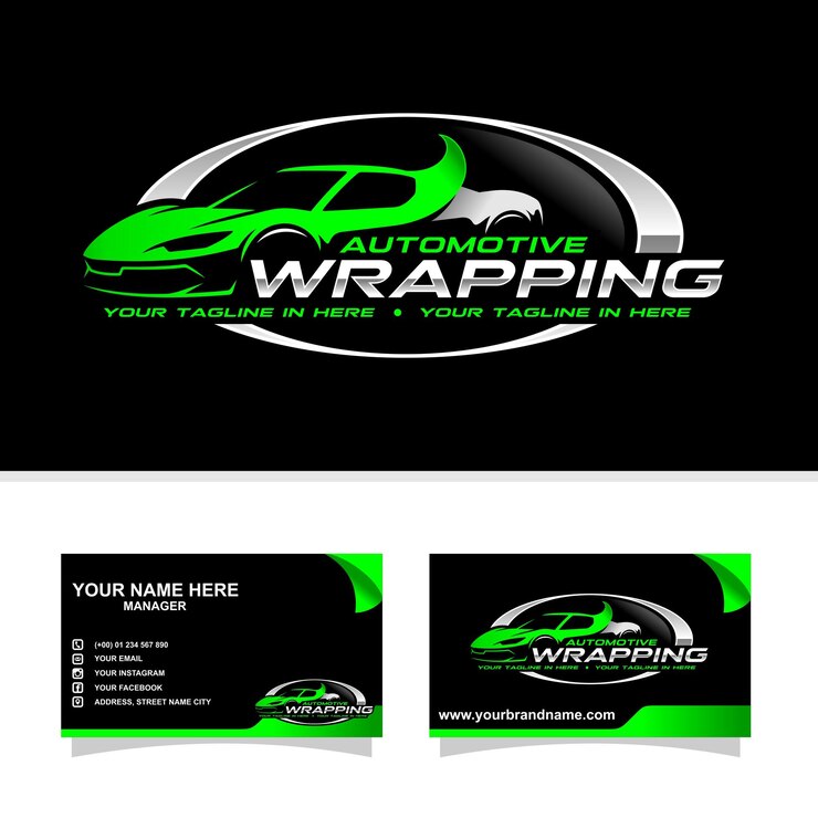 A business card for a car wrapping company.