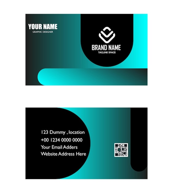 Vector a business card for a company called brand name.