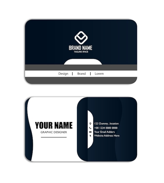 A business card for a company called brand name.