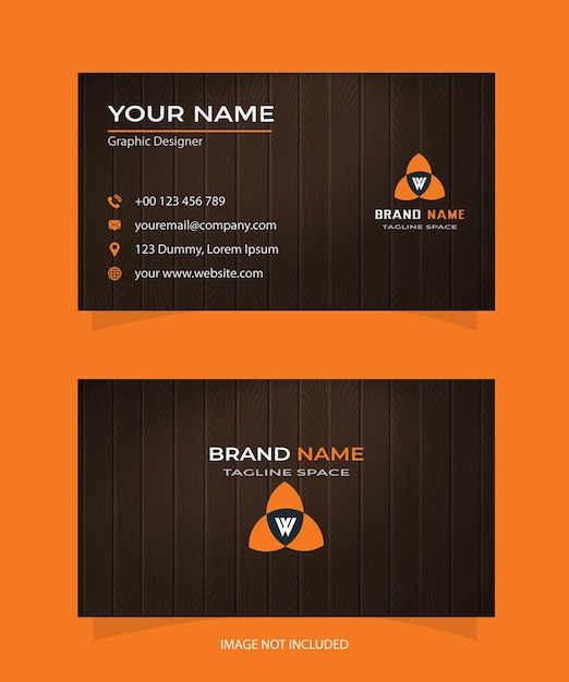 Vector a business card for a company called brand name.