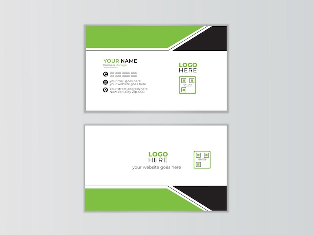 A business card for a company called green.