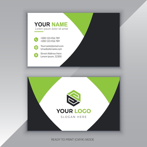 Vector a business card for a company called the logo