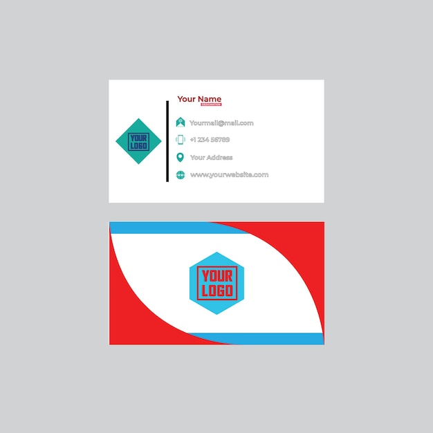 Vector business card for a company called typography