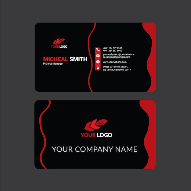 Vector a business card for a company called your logo.