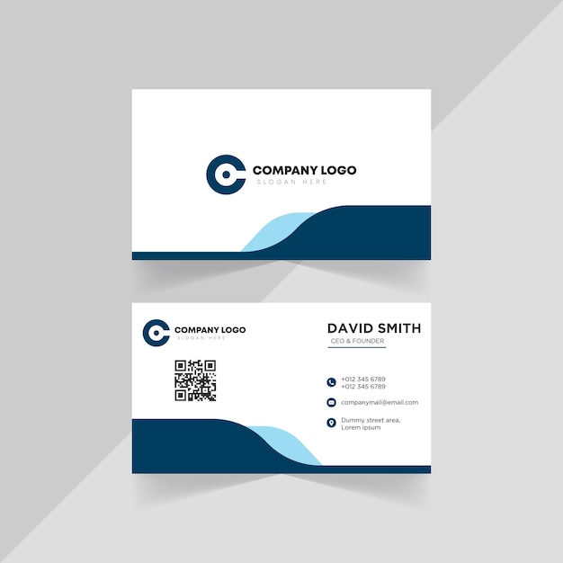 A business card for a company logo by david smith