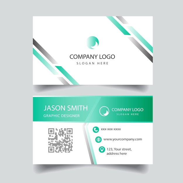 A business card for company logo is made by company smith.