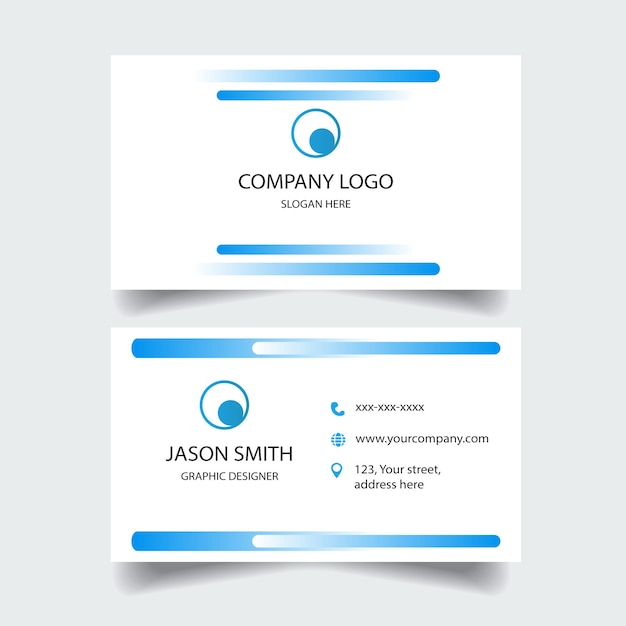 A business card for company logo is shown.