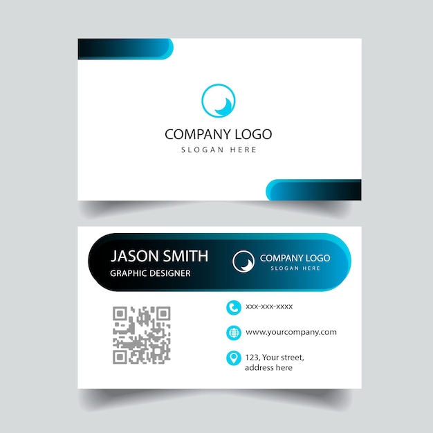 A business card for company logo that says company logo here.